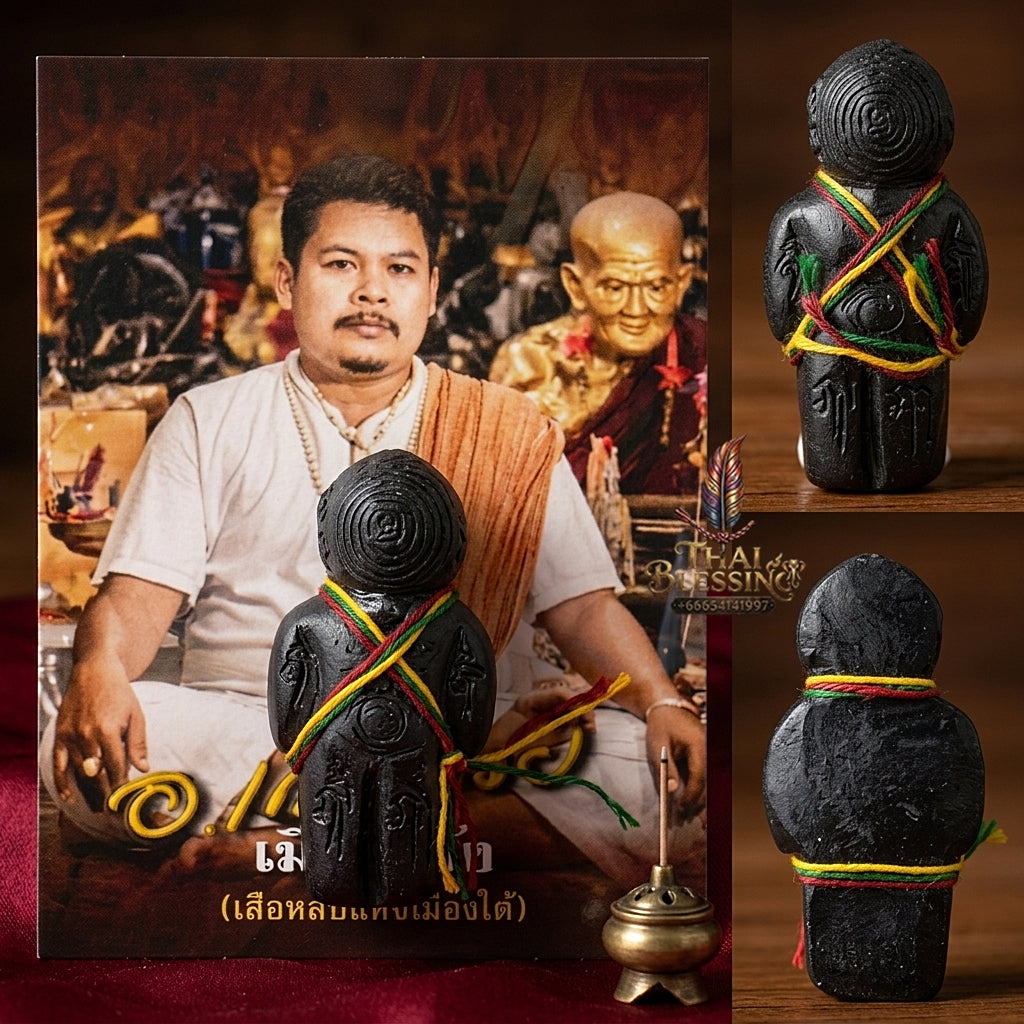 Sacred "Hun Phayon Nuea Phong Maha Phut" (Great Ghost-Powder Guardian Effigy) Elite Spiritual Protection, Financial Abundance, and Unstoppable Guarding Power