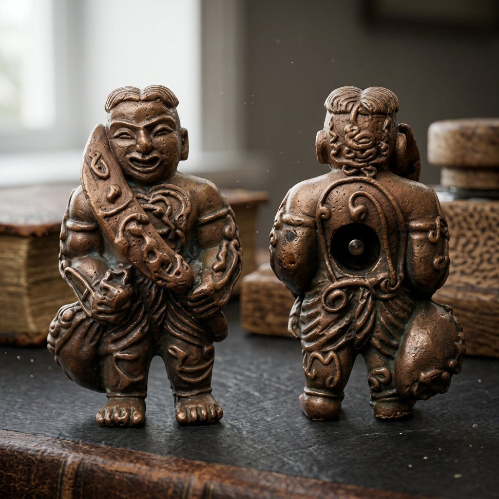 Sacred "Hun Phayon Song Rit" (Powerful Guardian Effigy - Bronze Edition) for Supreme Karmic Shielding, Life-Saving Protection, and Unstoppable Financial Prosperity