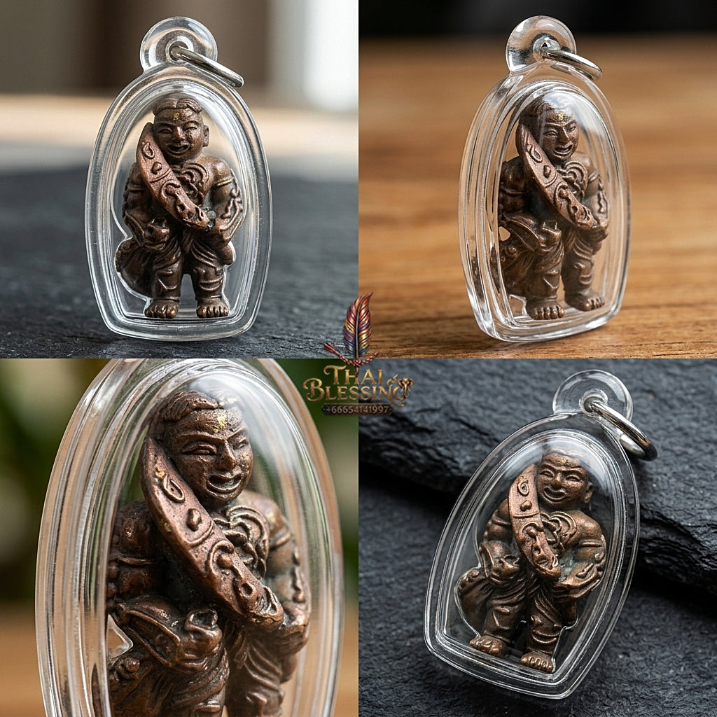 Sacred "Hun Phayon Song Rit" (Powerful Guardian Effigy - Bronze Edition) for Supreme Karmic Shielding, Life-Saving Protection, and Unstoppable Financial Prosperity