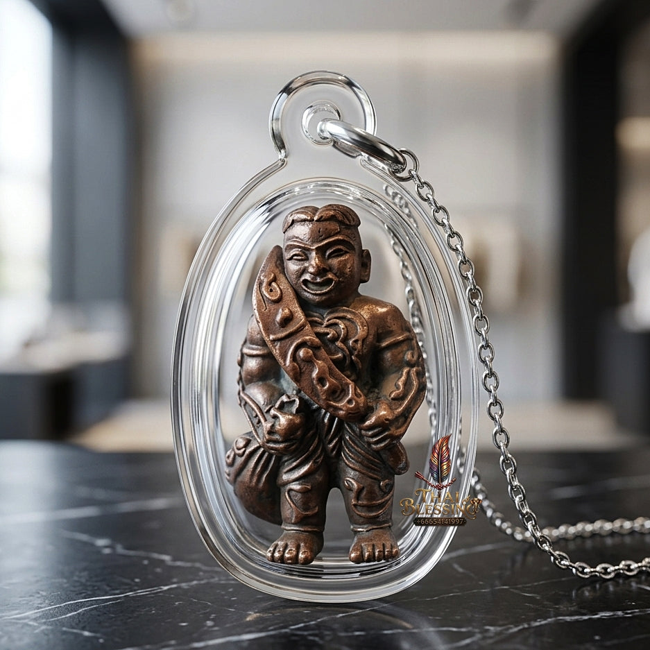 Sacred "Hun Phayon Song Rit" (Powerful Guardian Effigy - Bronze Edition) for Supreme Karmic Shielding, Life-Saving Protection, and Unstoppable Financial Prosperity
