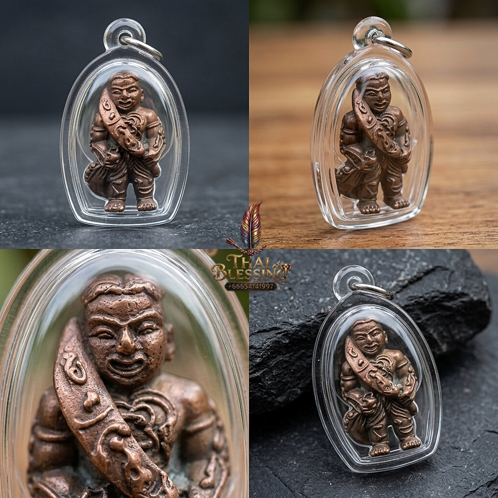 Sacred "Hun Phayon Song Rit" (Powerful Guardian Effigy - Bronze Edition) for Supreme Karmic Shielding, Life-Saving Protection, and Unstoppable Financial Prosperity