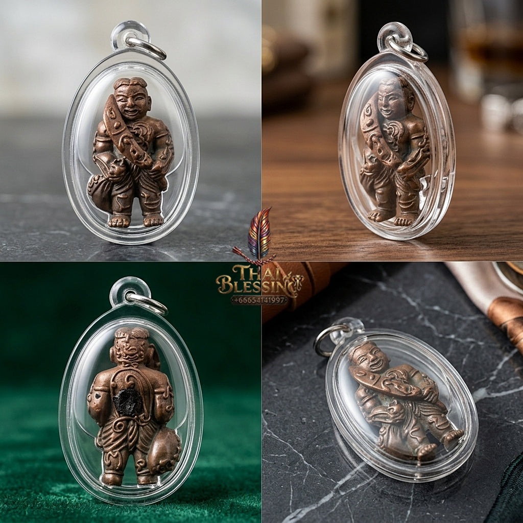 Sacred "Hun Phayon Song Rit" (Powerful Guardian Effigy - Bronze Edition) for Supreme Karmic Shielding, Life-Saving Protection, and Unstoppable Financial Prosperity