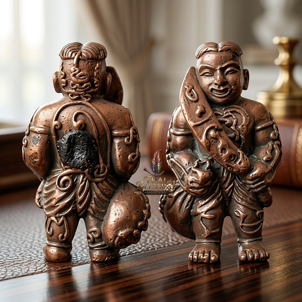 Sacred "Hun Phayon Song Rit" (Powerful Guardian Effigy - Bronze Edition) for Supreme Karmic Shielding, Life-Saving Protection, and Unstoppable Financial Prosperity