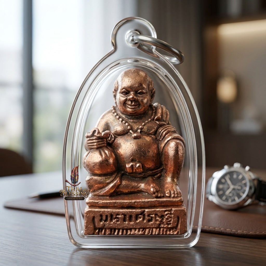 Sacred Khun Chang Bronze Amulet by Luang Por Sompong Wat Mai Pinkliao 2008 for Wealth Attraction, Debt Relief, and Supreme Prosperity