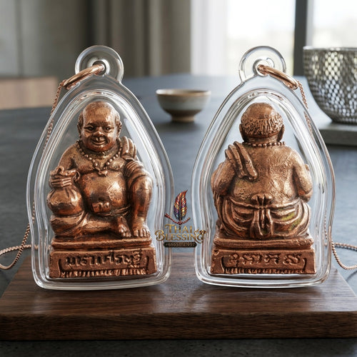 Sacred Khun Chang Bronze Amulet by Luang Por Sompong Wat Mai Pinkliao 2008 for Wealth Attraction, Debt Relief, and Supreme Prosperity
