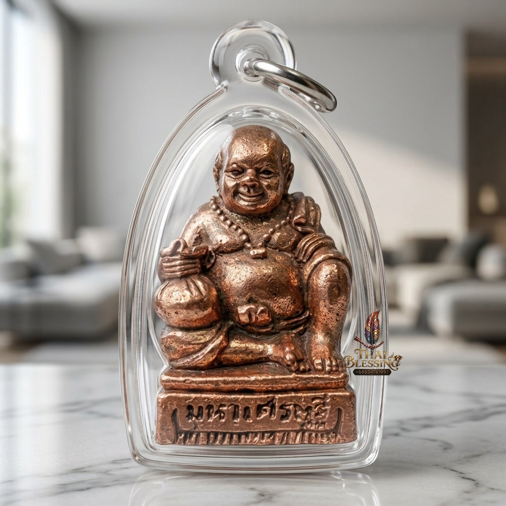 Sacred Khun Chang Bronze Amulet by Luang Por Sompong Wat Mai Pinkliao 2008 for Wealth Attraction, Debt Relief, and Supreme Prosperity
