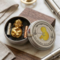 Sacred "Kuman Dud Rok Maha Heng" (Super Fortunate Placenta-Sucking Kuman) Embedded with Black Maha Metta Wax "Maha Saneh Phan Lan" for Infinite Wealth, Business Prosperity, and Unending Fortune