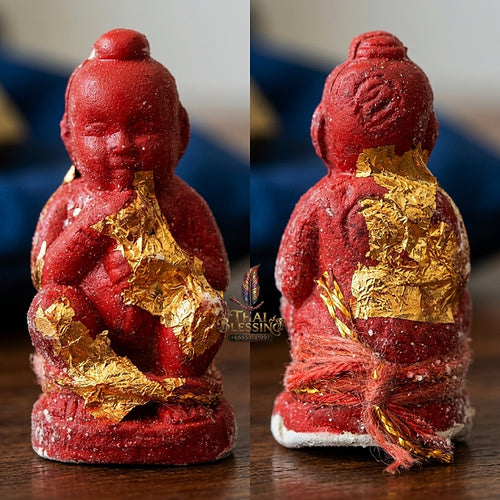 Sacred "Kuman Dut Rok Ngoen Lan" (Millionaire Umbilical-Feeding Kuman Thong) Supreme Wealth Generation, Constant Financial Nourishment, and Elite Business Luck