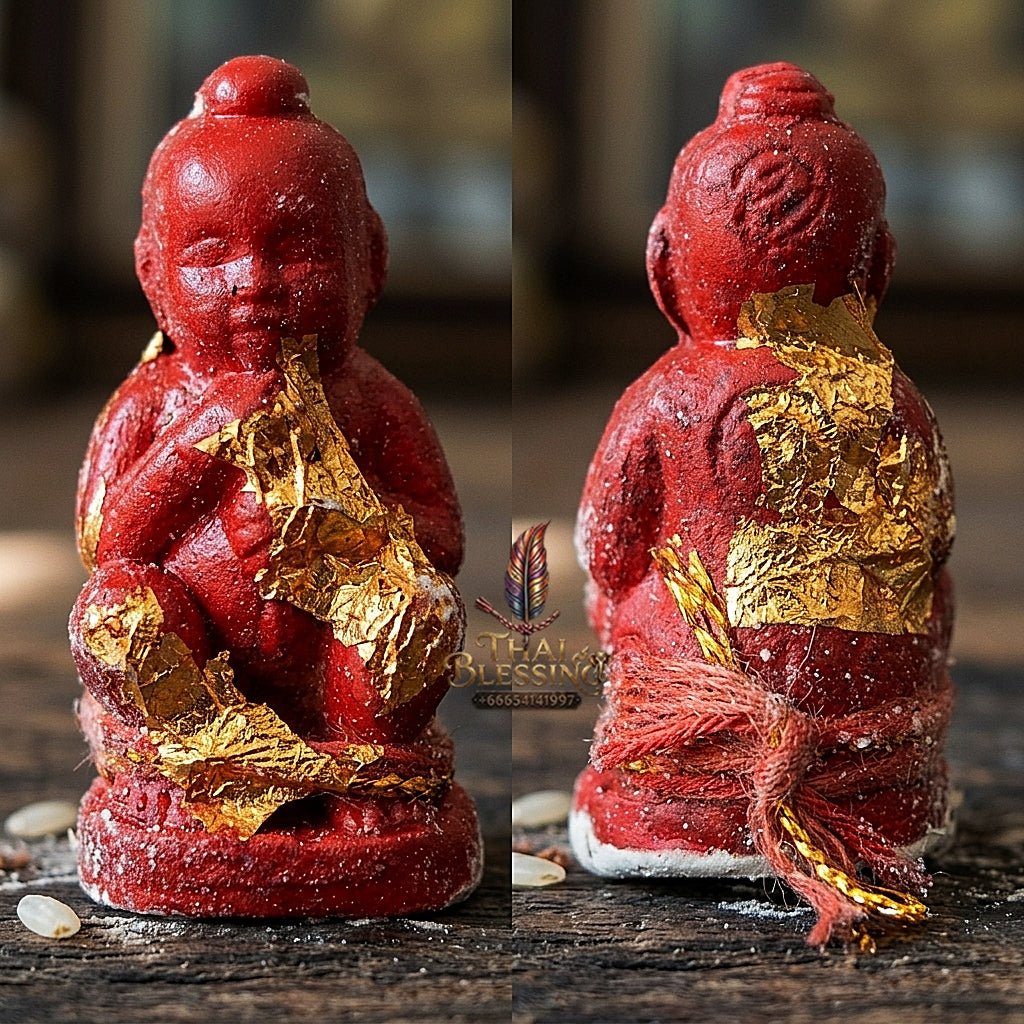 Sacred "Kuman Dut Rok Ngoen Lan" (Millionaire Umbilical-Feeding Kuman Thong) Supreme Wealth Generation, Constant Financial Nourishment, and Elite Business Luck