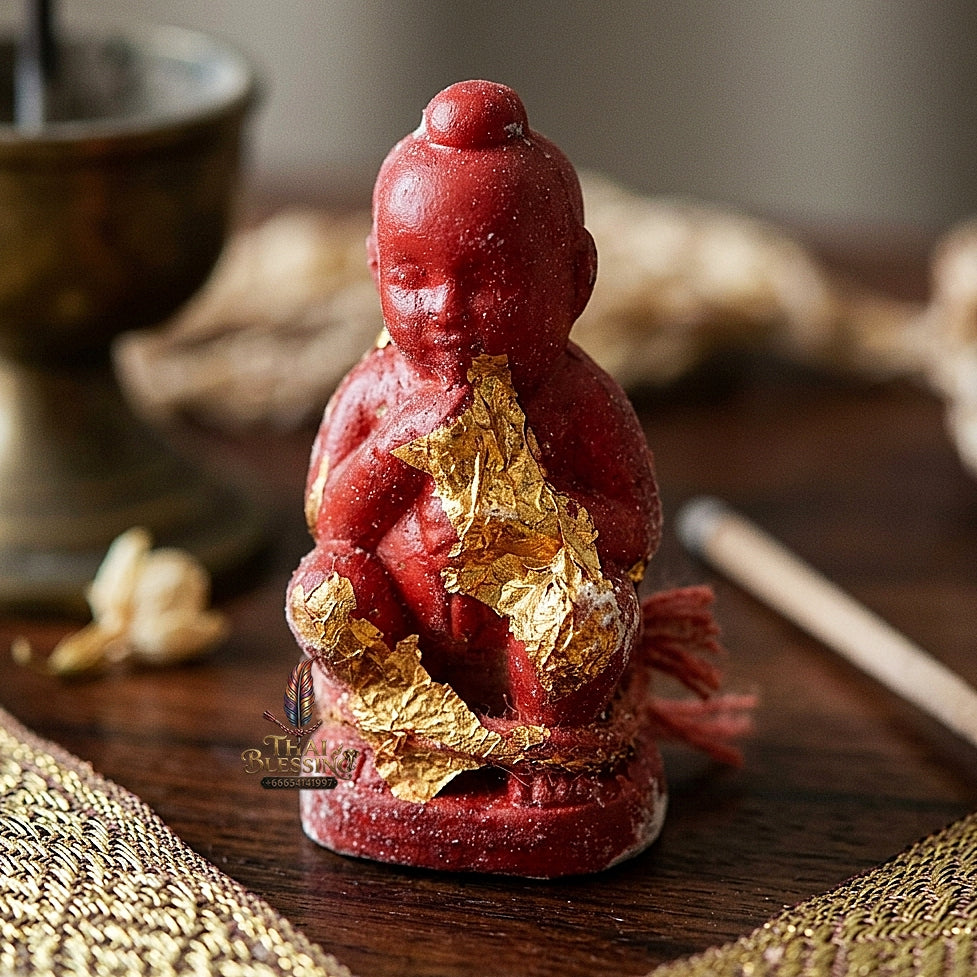 Sacred "Kuman Dut Rok Ngoen Lan" (Millionaire Umbilical-Feeding Kuman Thong) Supreme Wealth Generation, Constant Financial Nourishment, and Elite Business Luck