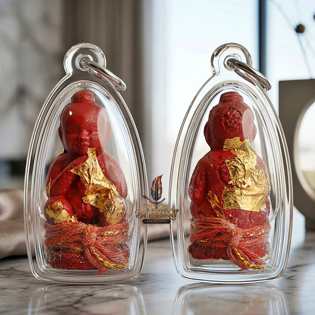 Sacred "Kuman Dut Rok Ngoen Lan" (Millionaire Umbilical-Feeding Kuman Thong) Supreme Wealth Generation, Constant Financial Nourishment, and Elite Business Luck