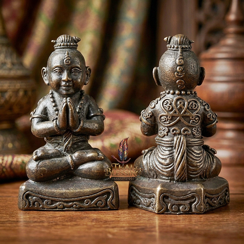 Sacred "Kuman Phrai Sitthichok" (Fortune-Granting Phrai Kuman) for Supreme Wealth Generation, Thriving Trade, and Never-Ending Abundance