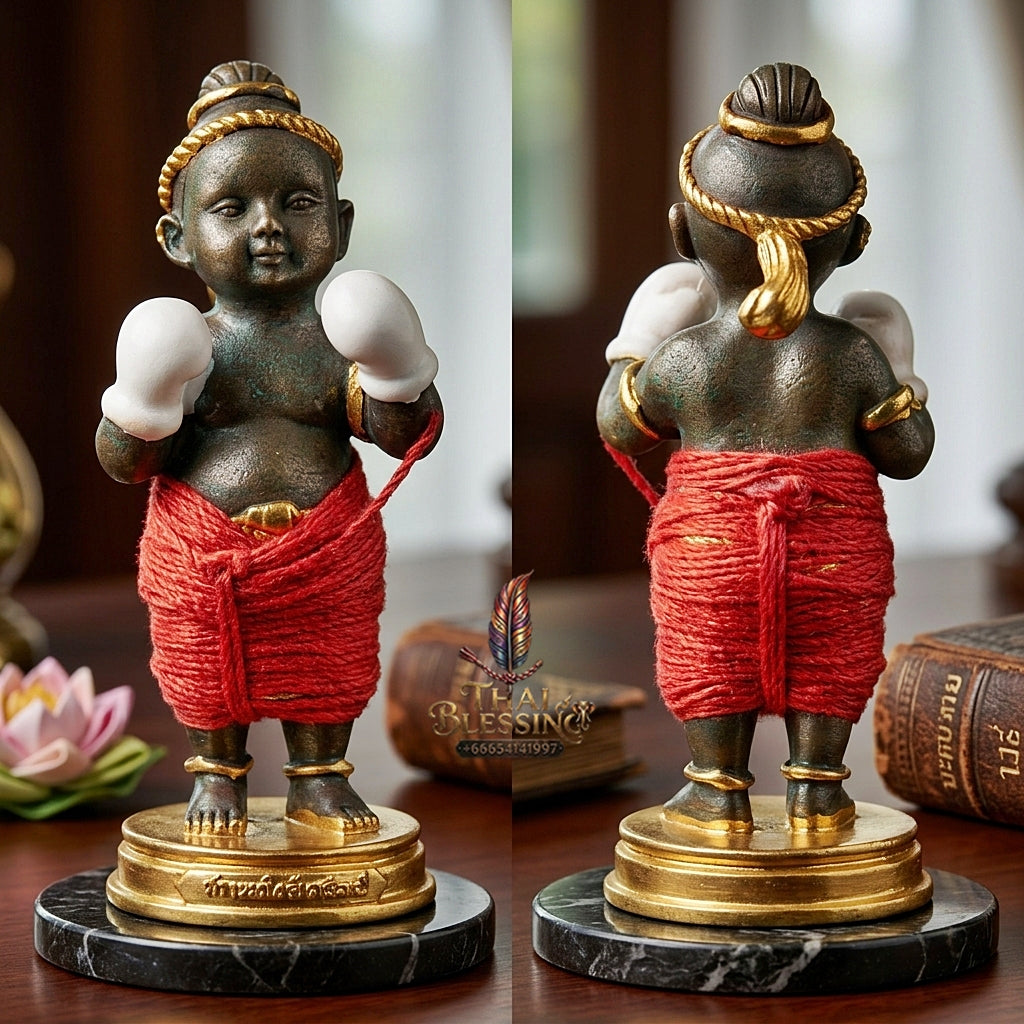Sacred "Kuman Setthi Faet Sayam" (Twin Millionaire Siamese Boxing Kuman Thong) in "Khan Long Hin"