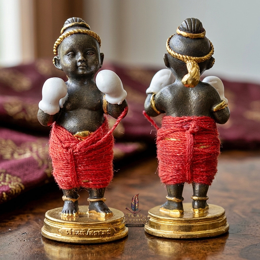 Sacred "Kuman Setthi Faet Sayam" (Twin Millionaire Siamese Boxing Kuman Thong) in "Khan Long Hin"