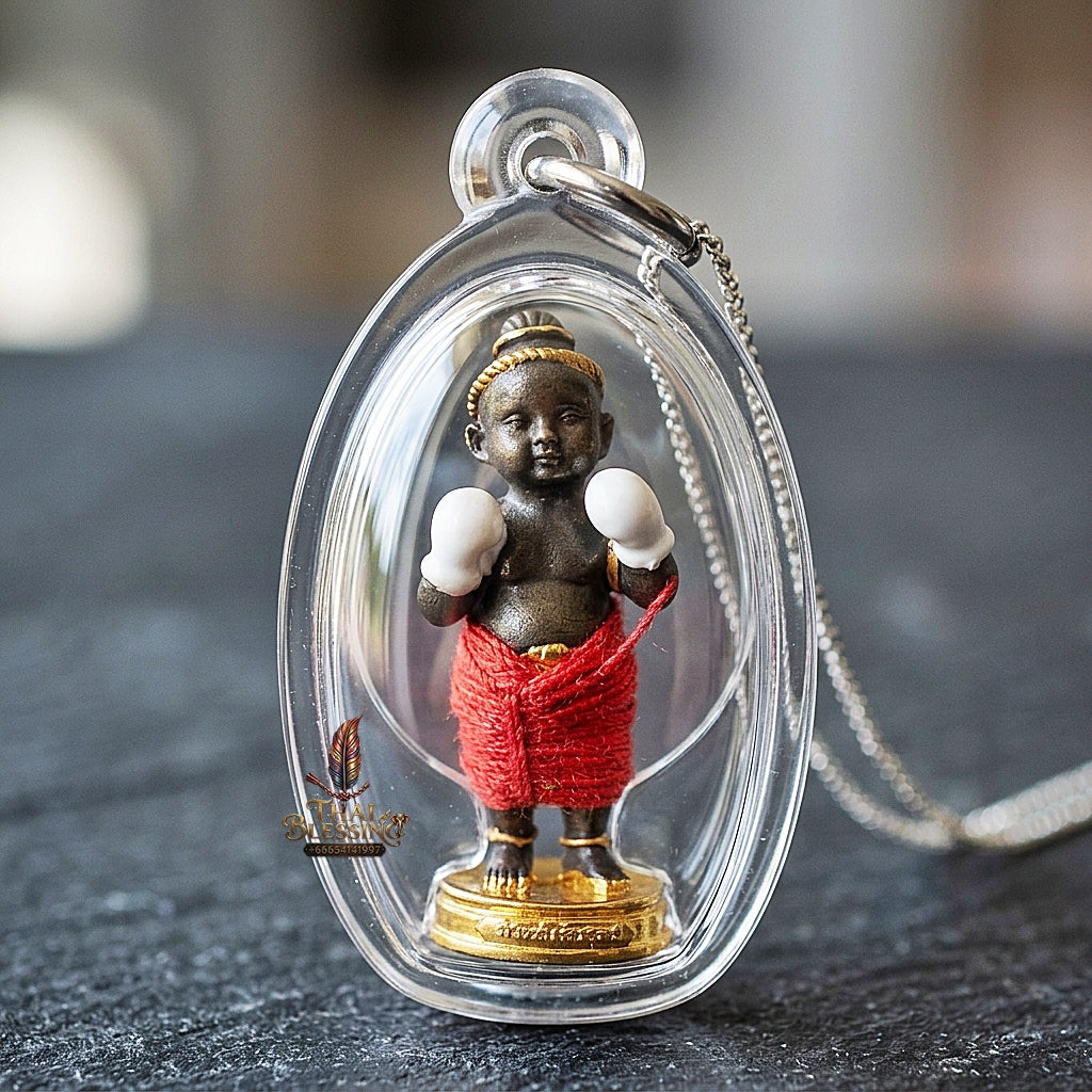 Sacred "Kuman Setthi Faet Sayam" (Twin Millionaire Siamese Boxing Kuman Thong) in "Khan Long Hin"
