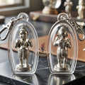 Sacred "Kuman Setthi Faet Sayam" (Twin Millionaire Siamese Boxing Kuman Thong) in "Nuea Thong Khao" (Sacred White-Gold Alloy) by Achan Yim Kaeo-Khong-Rit, 2024 (2567 BE)