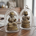 Sacred "Kuman Thong" (Sacred Alloy Edition with Special Powder Filling & Dual Takrut) by Phra-Achan Thai, Wat Santitham 2017 for Powerful Wealth Attraction, Home Security, and Loyal Spirit Guidance