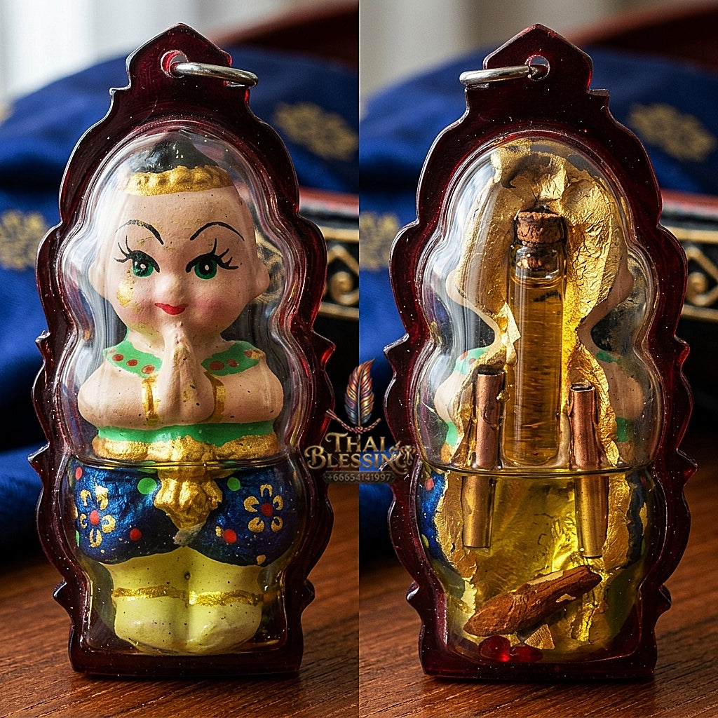 Sacred "Kumari Manee Kaeo" (Precious Crystal Kumari Child-Spirit) Supreme Trade Success, Lucky Fortune, and Devoted Household Abundance