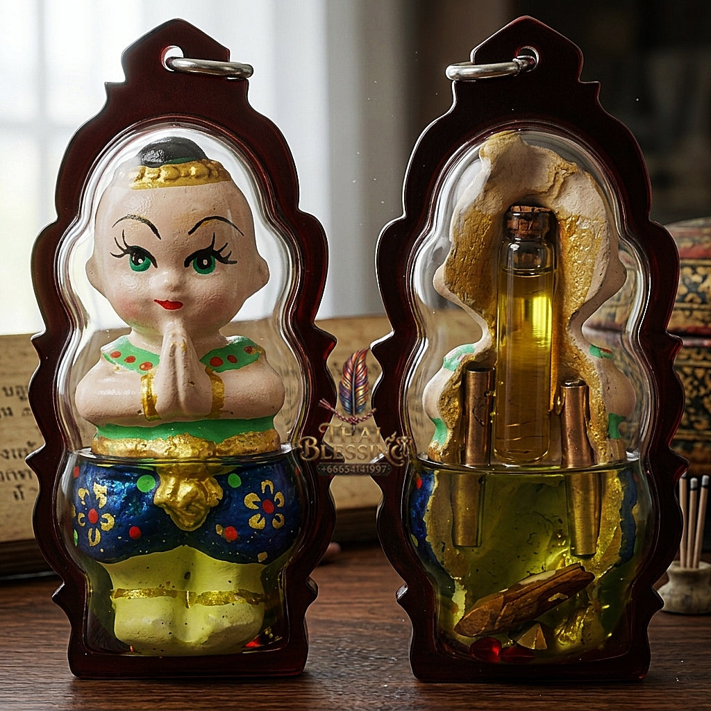 Sacred "Kumari Manee Kaeo" (Precious Crystal Kumari Child-Spirit) Supreme Trade Success, Lucky Fortune, and Devoted Household Abundance