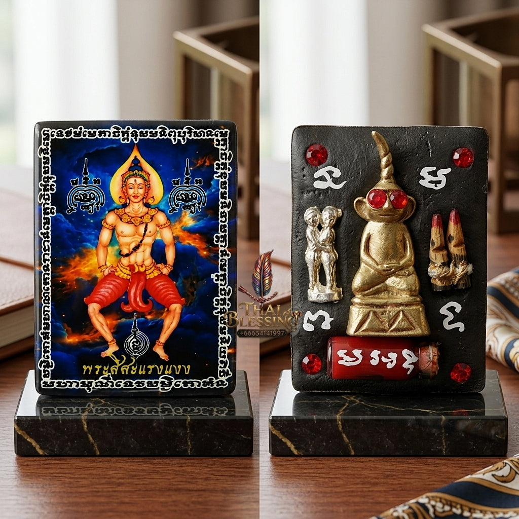 Sacred "Locket Phra Si Sa Laeng Ngaeng" (Divine Khmer Spirit Entity) by Luang Ta Ruam, Wat Khok Samran 2026 for Extreme Seduction, Influence, and Material Prosperity