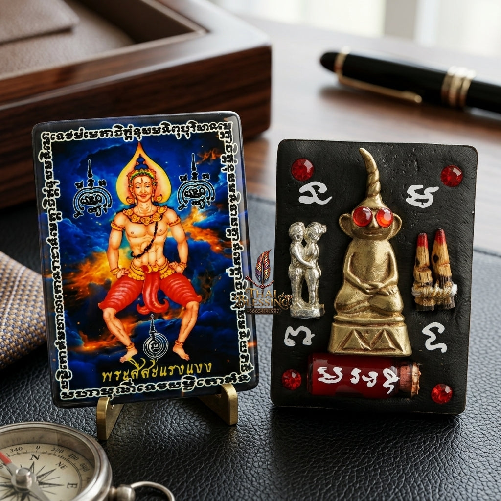 Sacred "Locket Phra Si Sa Laeng Ngaeng" (Divine Khmer Spirit Entity) by Luang Ta Ruam, Wat Khok Samran 2026 for Extreme Seduction, Influence, and Material Prosperity