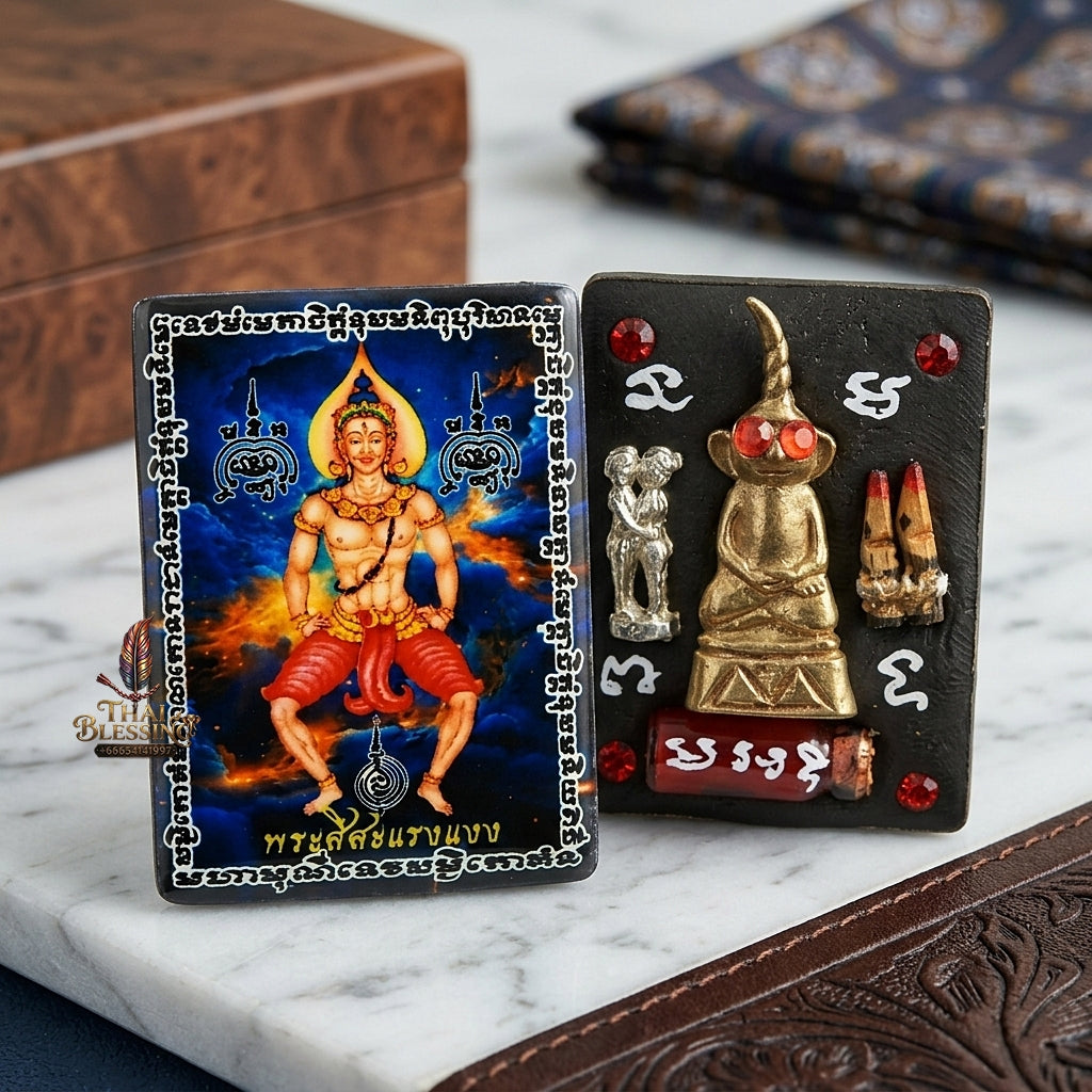 Sacred "Locket Phra Si Sa Laeng Ngaeng" (Divine Khmer Spirit Entity) by Luang Ta Ruam, Wat Khok Samran 2026 for Extreme Seduction, Influence, and Material Prosperity
