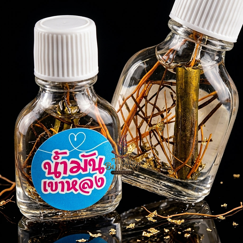 Sacred "Nam Man Khao Long" (Ensnarement Mountain Attraction Oil)  Supreme Romantic Captivation, Unstoppable Trade Prosperity, and Magnetic Influence