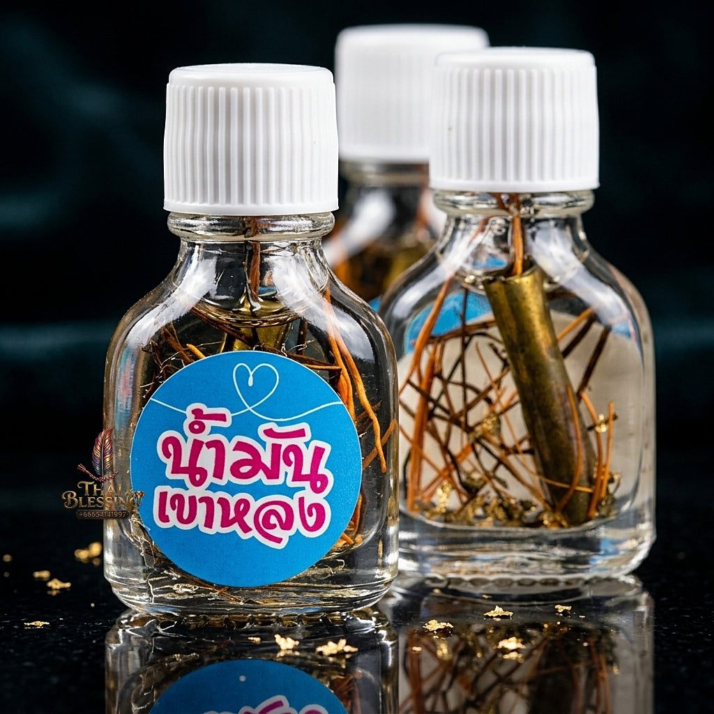 Sacred "Nam Man Khao Long" (Ensnarement Mountain Attraction Oil)  Supreme Romantic Captivation, Unstoppable Trade Prosperity, and Magnetic Influence