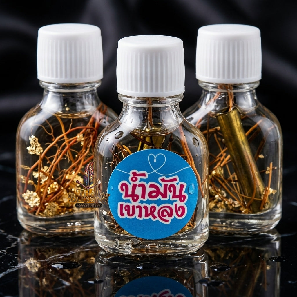 Sacred "Nam Man Khao Long" (Ensnarement Mountain Attraction Oil)  Supreme Romantic Captivation, Unstoppable Trade Prosperity, and Magnetic Influence