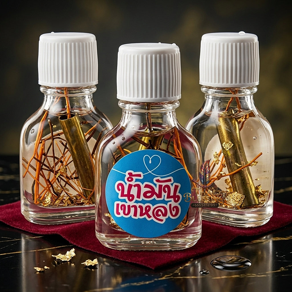 Sacred "Nam Man Khao Long" (Ensnarement Mountain Attraction Oil)  Supreme Romantic Captivation, Unstoppable Trade Prosperity, and Magnetic Influence