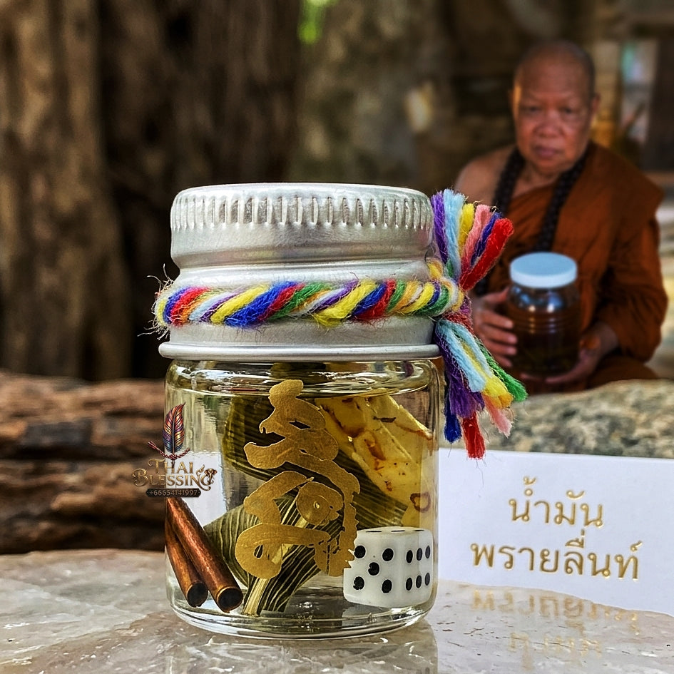 Sacred "Nam Man Maha Saneh Rak Rakha" (Root of Lust & Great Fortune Oil) for Extreme Romantic Seduction, Primal Desire, and High-Stakes Gambling Luck