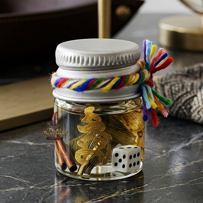 Sacred "Nam Man Maha Saneh Rak Rakha" (Root of Lust & Great Fortune Oil) for Extreme Romantic Seduction, Primal Desire, and High-Stakes Gambling Luck