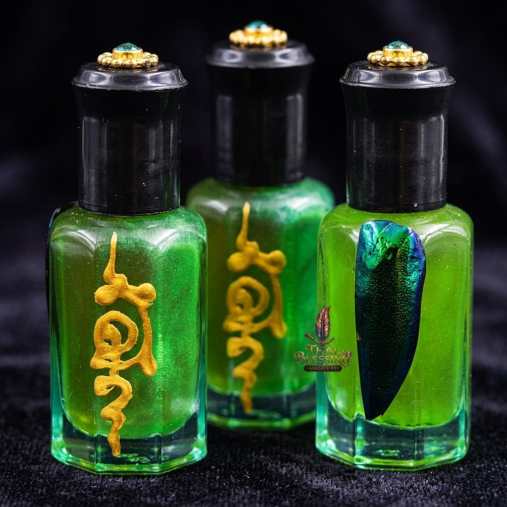Sacred "Nam Man Malaeng Thap Maha Saneh" (Jewel Beetle Great Attraction Oil)  Supreme Seduction, Magnetic Magnetism, and Irresistible Personal Charm