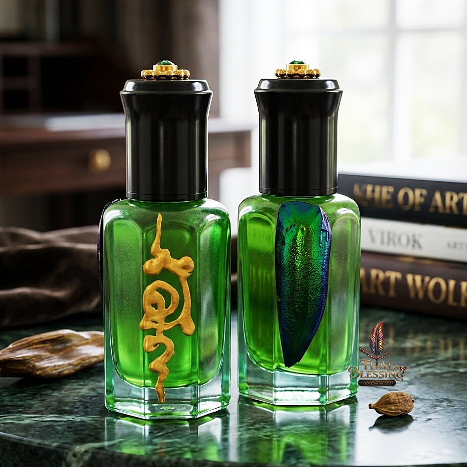 Sacred "Nam Man Malaeng Thap Maha Saneh" (Jewel Beetle Great Attraction Oil)  Supreme Seduction, Magnetic Magnetism, and Irresistible Personal Charm