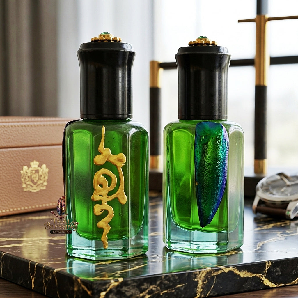 Sacred "Nam Man Malaeng Thap Maha Saneh" (Jewel Beetle Great Attraction Oil)  Supreme Seduction, Magnetic Magnetism, and Irresistible Personal Charm