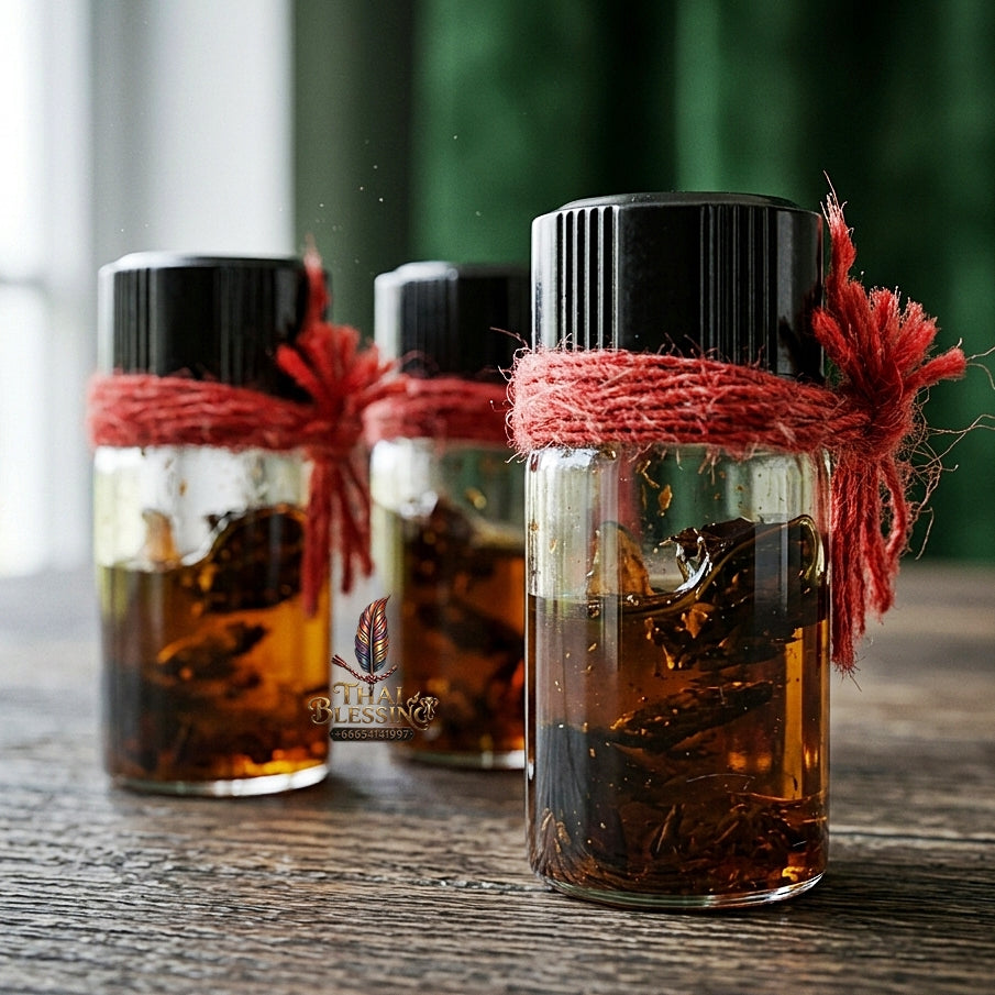 Sacred "Nam Man Phueng Luang" (Giant Honeybee Oil & Wealth Elixir) Supreme Abundance, Magnetic Seduction, and Absolute Protection