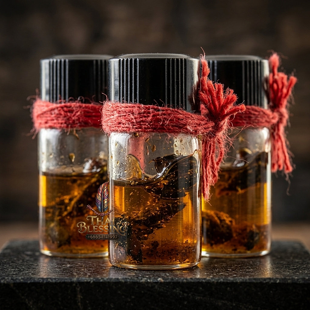Sacred "Nam Man Phueng Luang" (Giant Honeybee Oil & Wealth Elixir) Supreme Abundance, Magnetic Seduction, and Absolute Protection