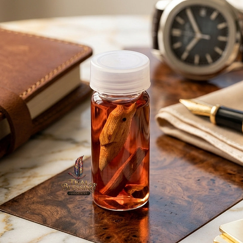 Sacred "Nam Man Saneh Wan Kai Daeng" (Red Rooster Herb Enchantment Oil)  for Unmatched Charm, Eloquent Persuasion, and Commercial Prosperity
