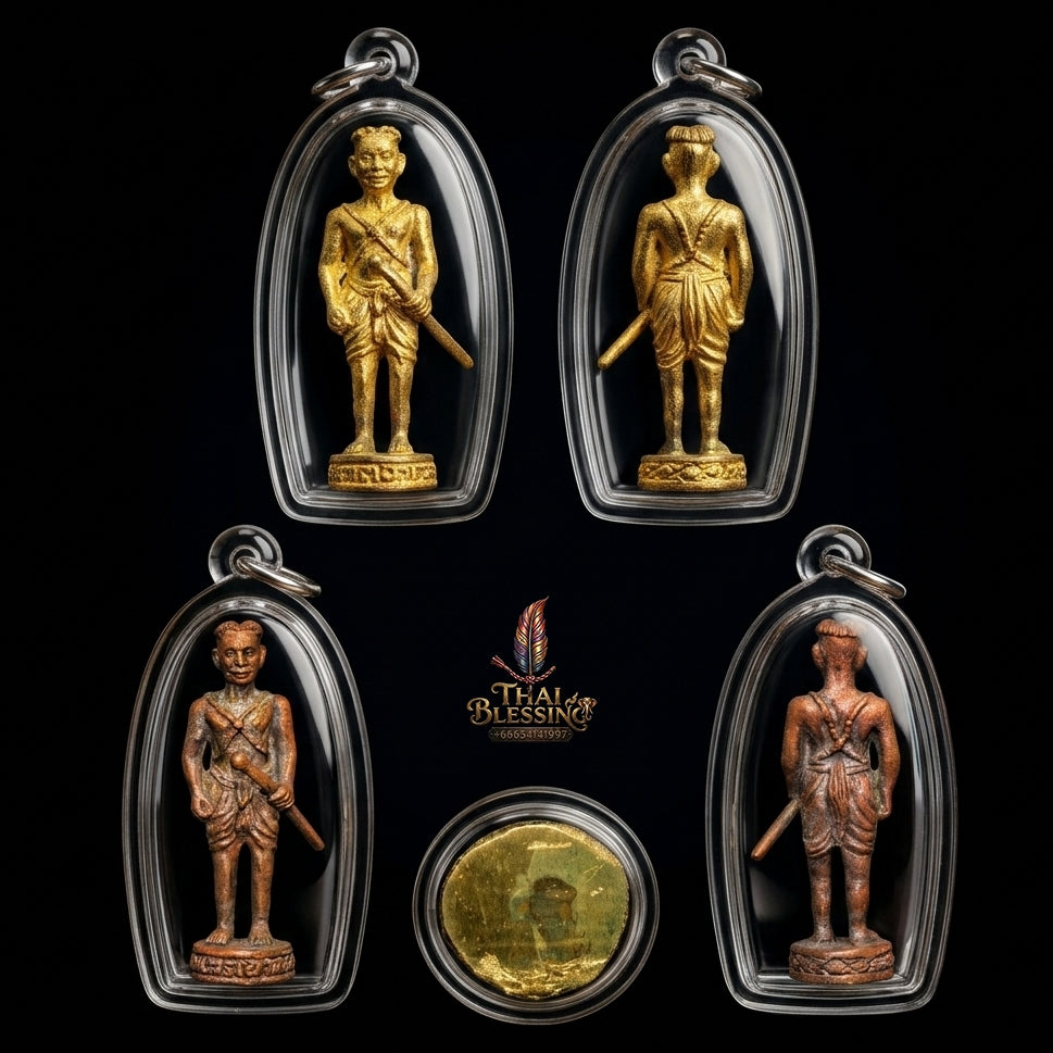 Sacred Phayon Tra Akhom First Edition Raw Copper Amulet by Luang Por Chalong Wat Wang Pla Kot 2014 for Absolute Spiritual Defense and Protection
