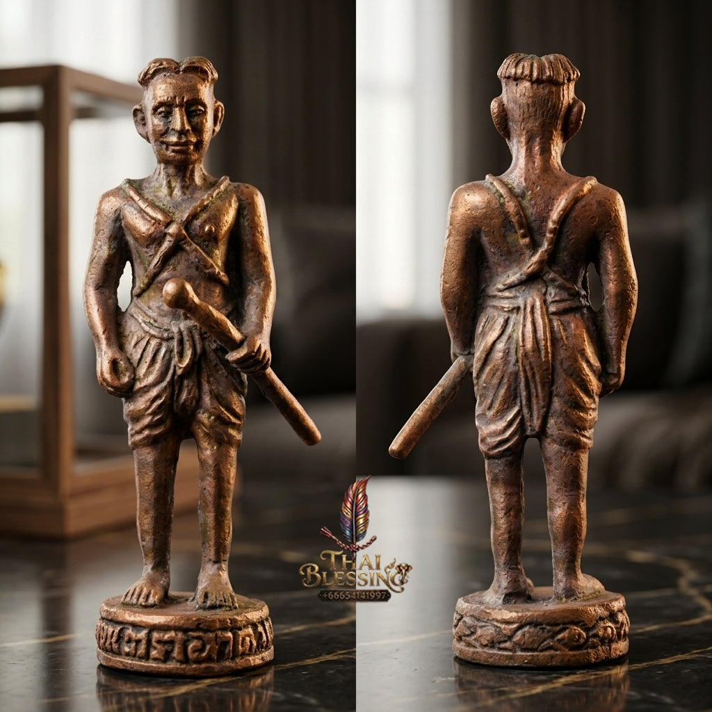 Sacred Phayon Tra Akhom First Edition Raw Copper Amulet by Luang Por Chalong Wat Wang Pla Kot 2014 for Absolute Spiritual Defense and Protection