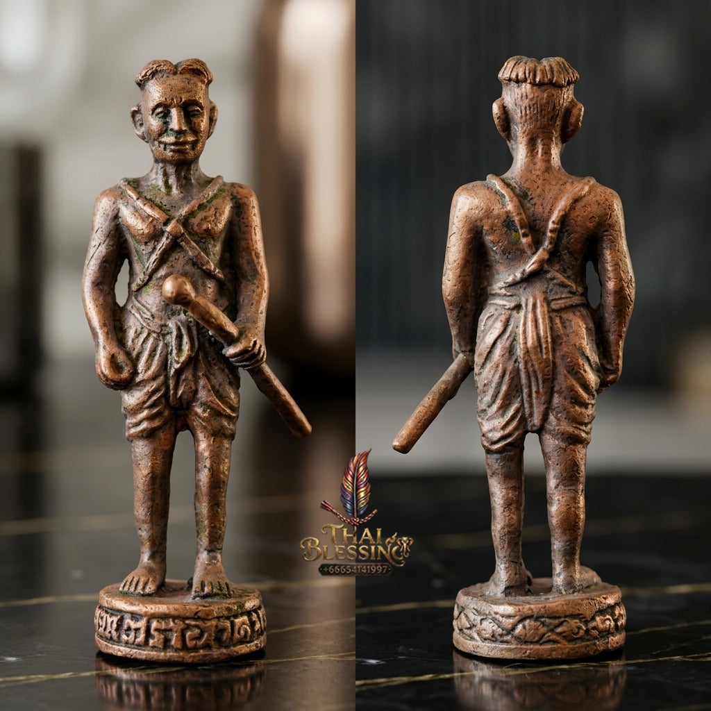 Sacred Phayon Tra Akhom First Edition Raw Copper Amulet by Luang Por Chalong Wat Wang Pla Kot 2014 for Absolute Spiritual Defense and Protection