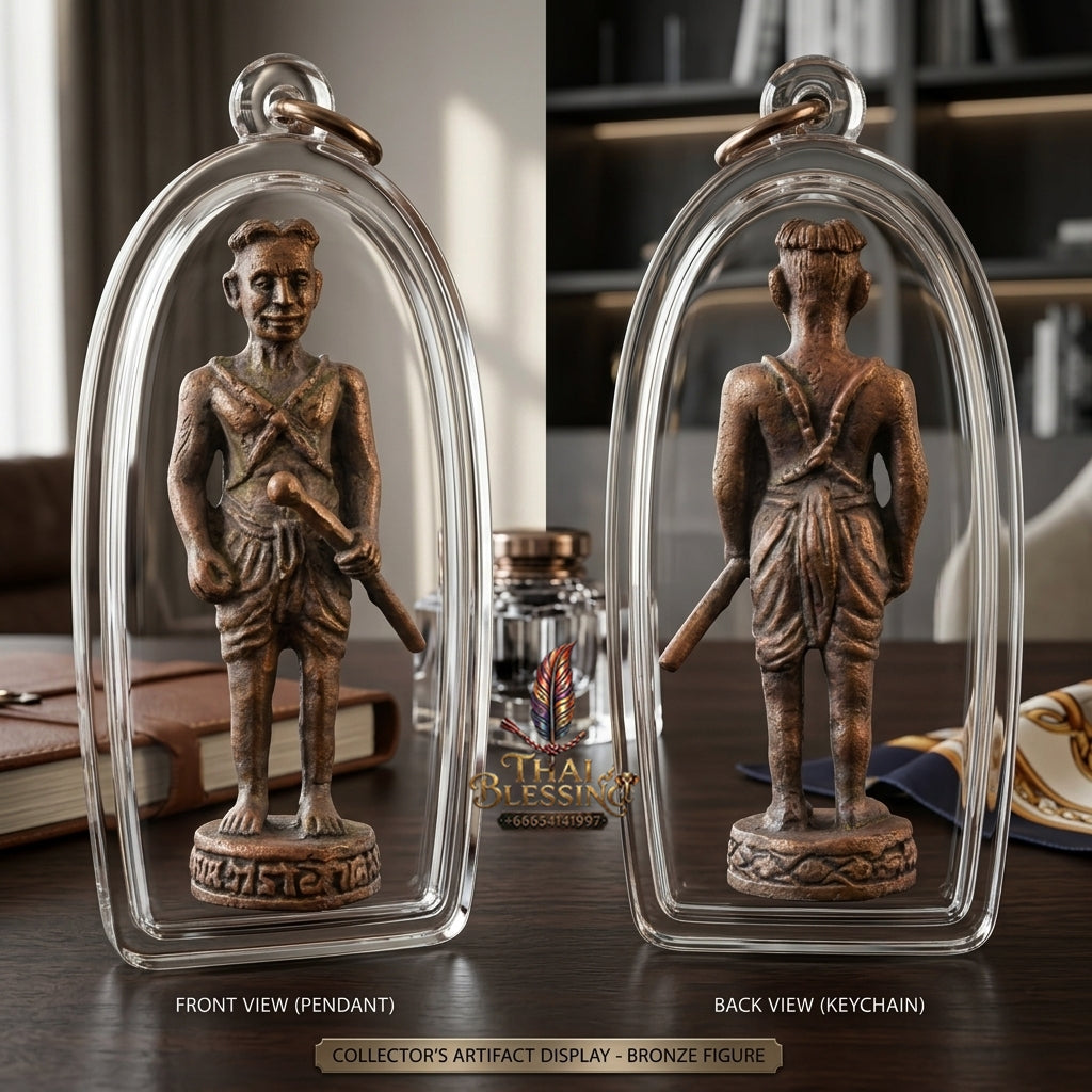 Sacred Phayon Tra Akhom First Edition Raw Copper Amulet by Luang Por Chalong Wat Wang Pla Kot 2014 for Absolute Spiritual Defense and Protection