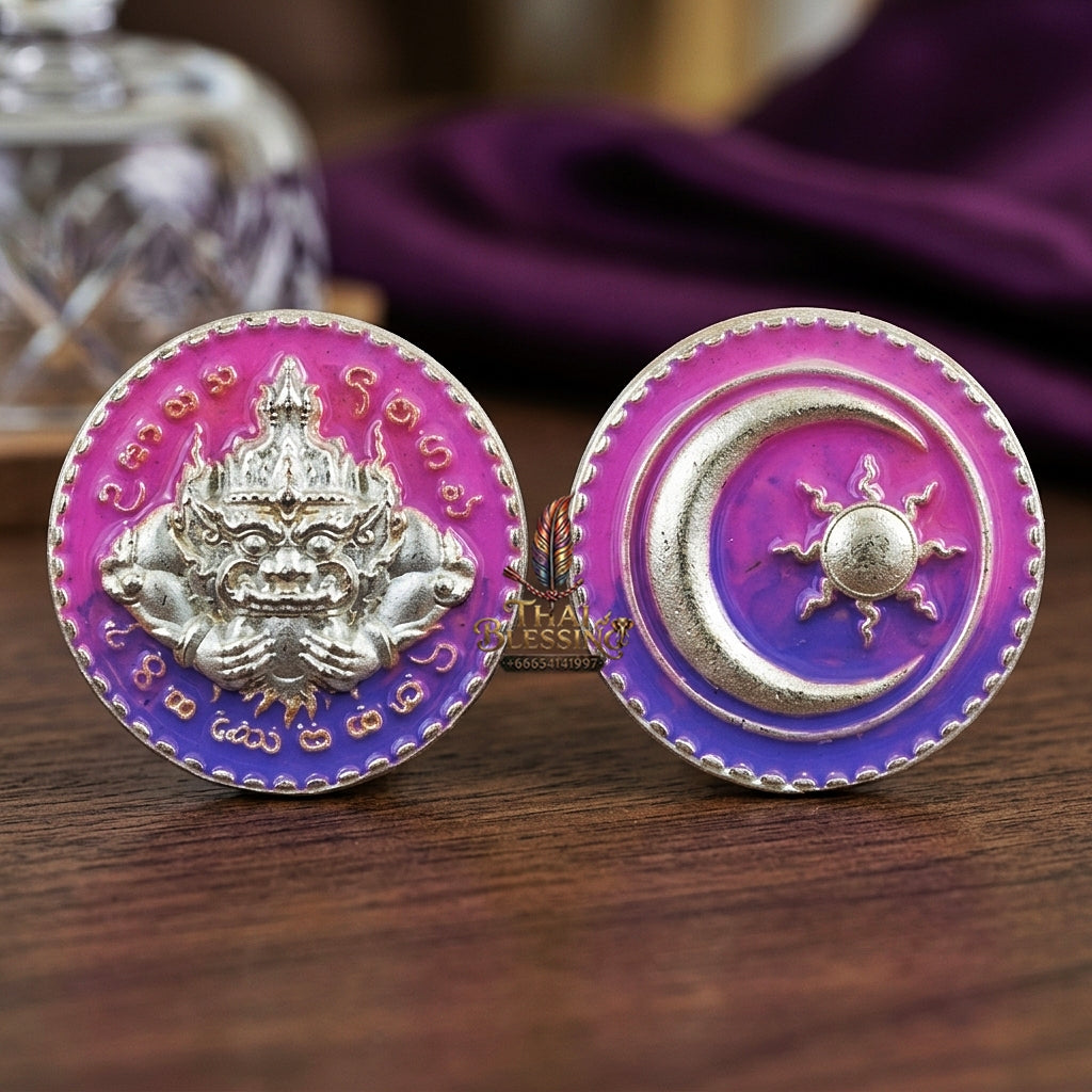 Sacred Phra Rahu Nuea Duang (Rahu Overcoming Fate) for Eclipse Protection, Karma Clearance, and Massive Wealth Elevation