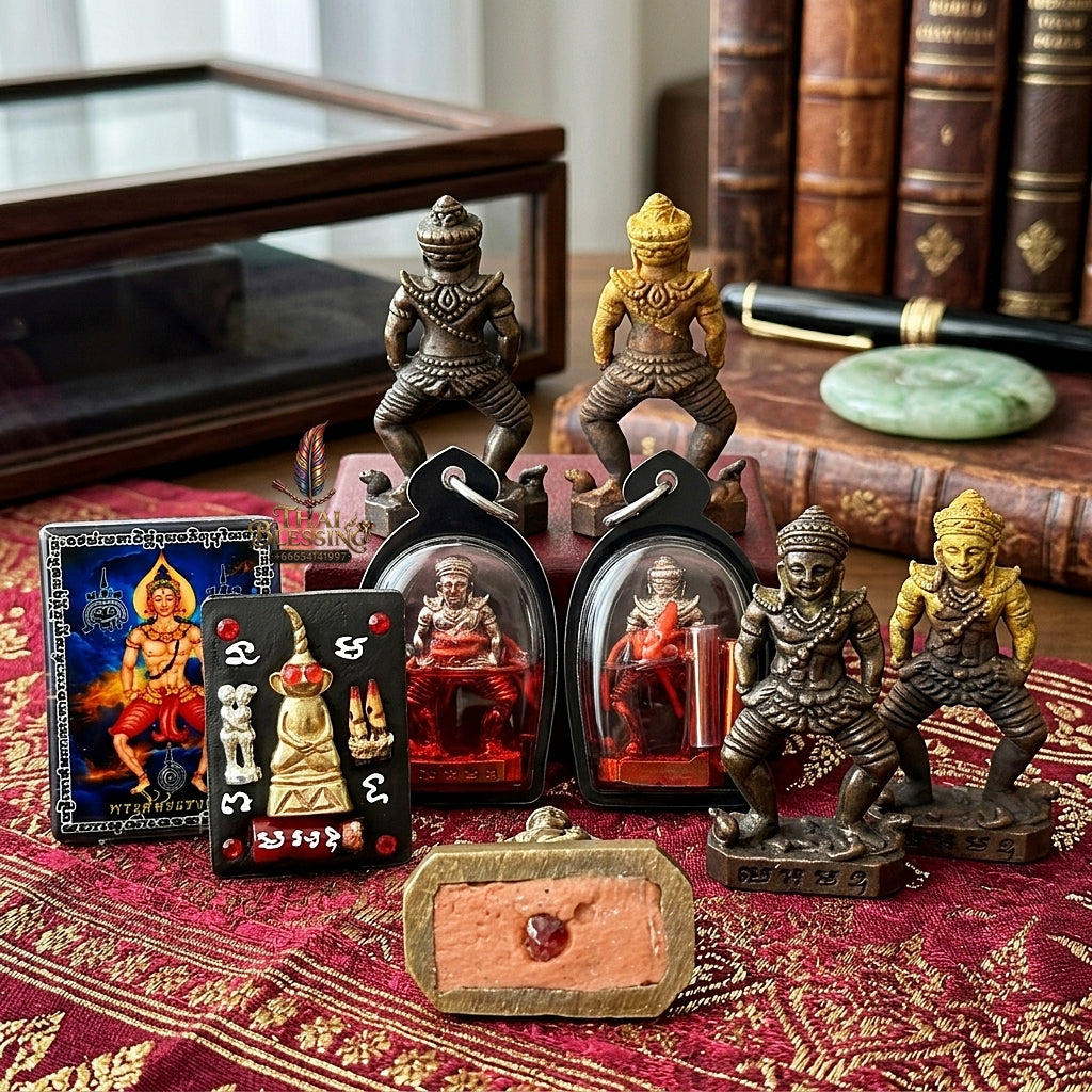 Sacred "Phra Si Sa Laeng Ngaeng" (Divine Khmer Spirit Entity - Thong Chanuan Phiw Fai Edition) by Luang Ta Ruam, Wat Khok Samran 2026 for Extreme Seduction, Influence, and Material Prosperity