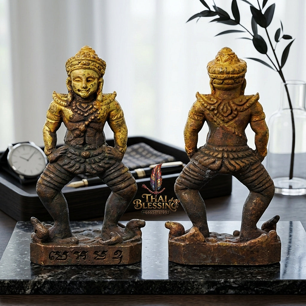Sacred "Phra Si Sa Laeng Ngaeng" (Divine Khmer Spirit Entity - Thong Chanuan Phiw Fai Edition) by Luang Ta Ruam, Wat Khok Samran 2026 for Extreme Seduction, Influence, and Material Prosperity