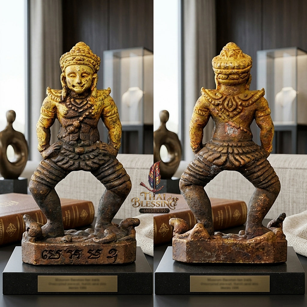 Sacred "Phra Si Sa Laeng Ngaeng" (Divine Khmer Spirit Entity - Thong Chanuan Phiw Fai Edition) by Luang Ta Ruam, Wat Khok Samran 2026 for Extreme Seduction, Influence, and Material Prosperity
