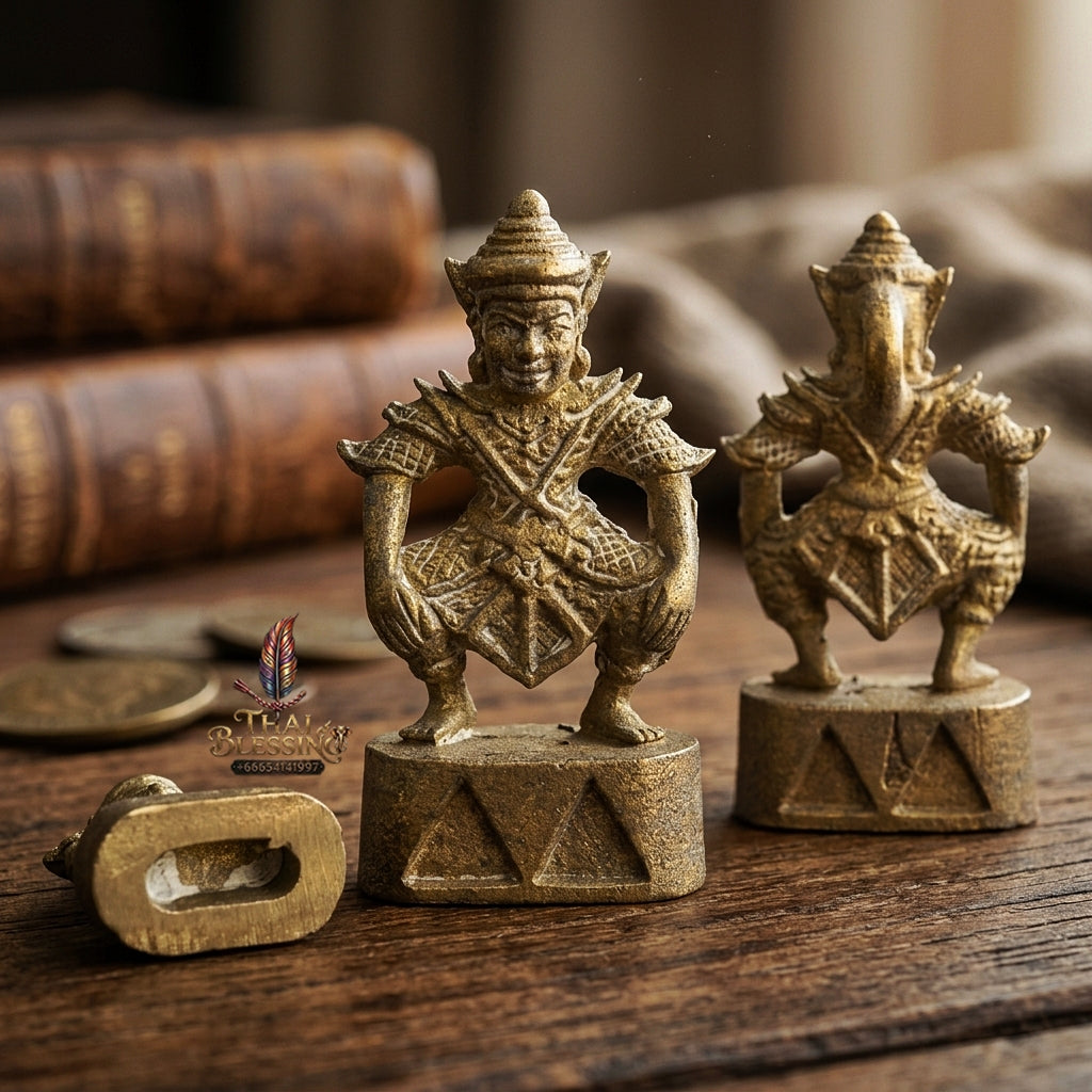 Sacred "Phra Si Salaeng Haeng" (Chonuan Metal Edition) by Ajarn Ong-at Si Ngam, 2026 for High-Level Seduction, Spiritual Protection, and Intuitive Warning