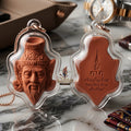 Sacred Red Holy Herb "Sap Phaisarn" Edition Ruesi Hermit Grandfather Crown Amulet by Kruba Nnong Wat Uthai Tharam 2026 for Supreme Wisdom, Business Success, and Extreme Wealth Attraction