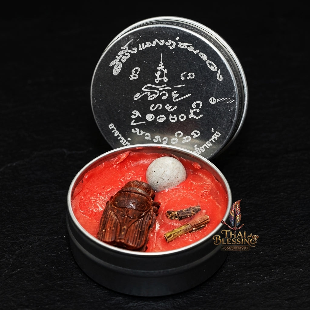 Sacred "Seefueng Phaya Maeng Phu Chom Duang" (Destiny-Observing Giant Bumblebee Wax) by Ajarn Nhan Boon, Mahamon Sitthachan 2023 for Supreme Fortune, Fate Elevation, and Irresistible Seduction