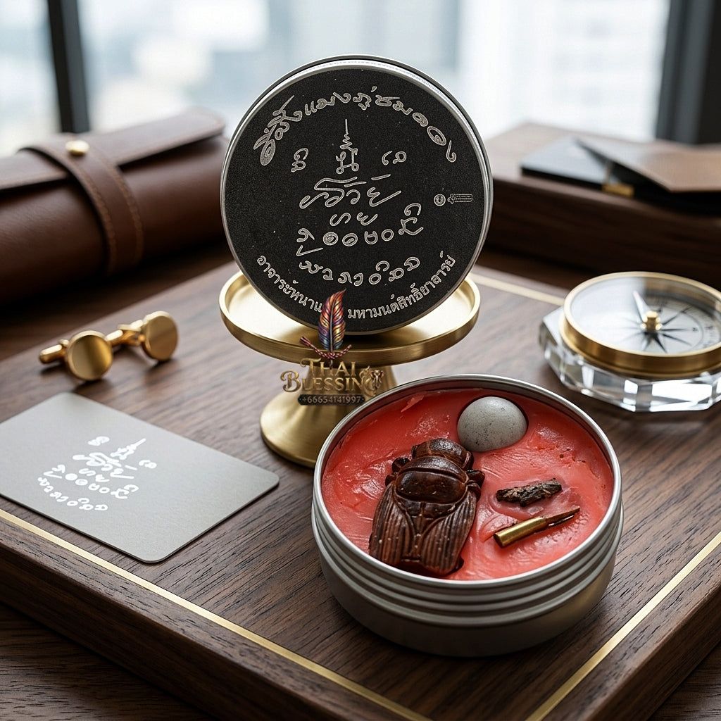 Sacred "Seefueng Phaya Maeng Phu Chom Duang" (Destiny-Observing Giant Bumblebee Wax) by Ajarn Nhan Boon, Mahamon Sitthachan 2023 for Supreme Fortune, Fate Elevation, and Irresistible Seduction